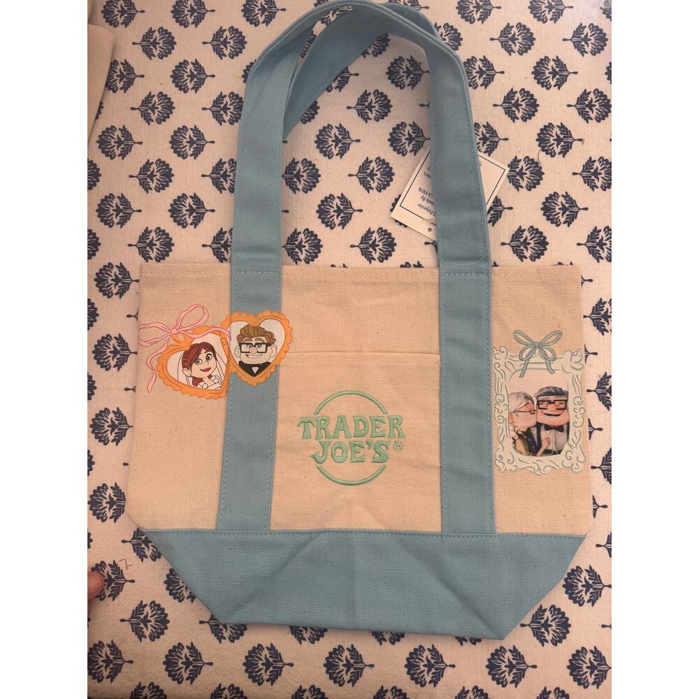 Disney UP Carl And Ellie Heart Custom Made Trader Joes Mini Tote One of a Kind